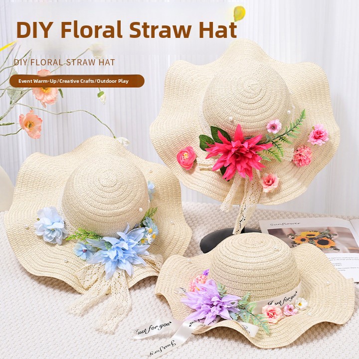 Art Craft Event - 수제 꽃모자 DIY 재료 키트 드라이플라워