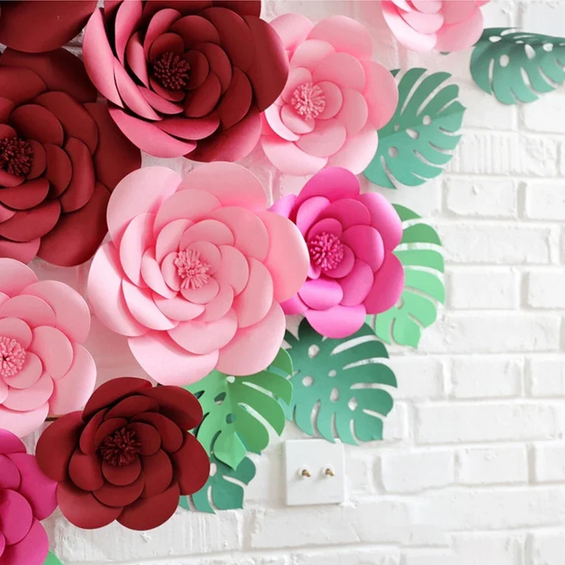 Art Craft Event - DIY 대형 종이 장미꽃 배경 풀