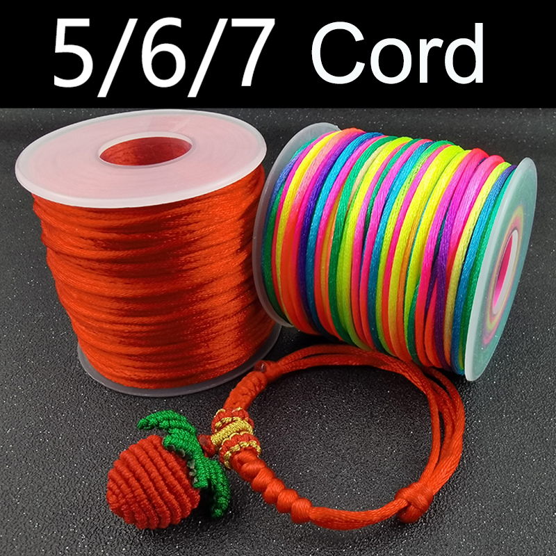 Macrame Cord Cotton - 중국 매듭 팔찌용 빨간색 나일론 코드