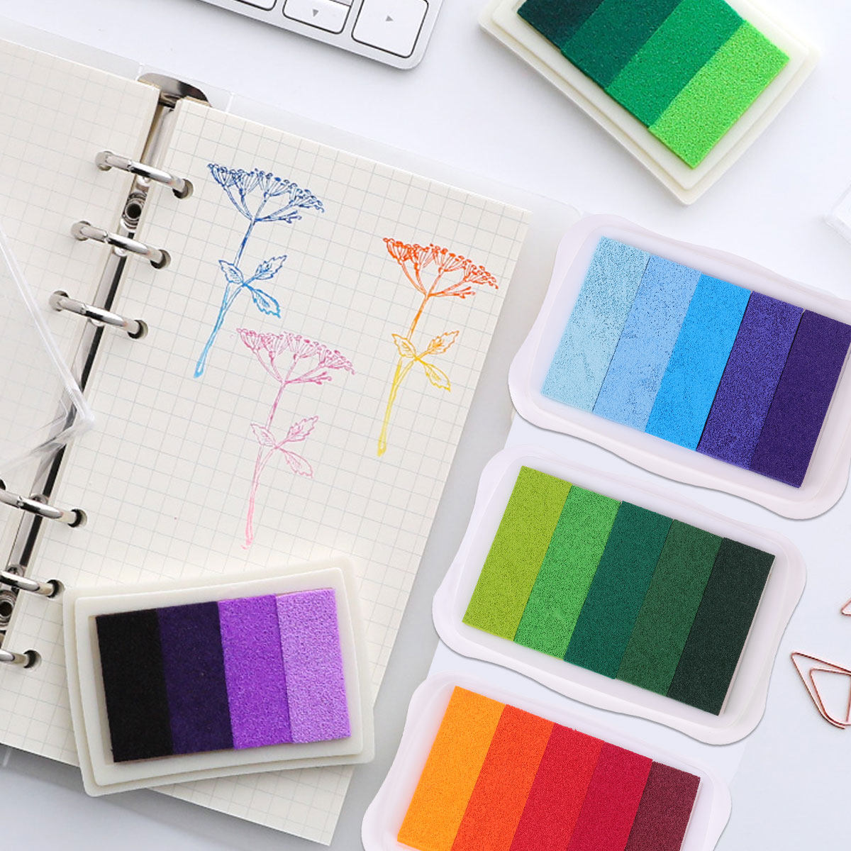 Art Craft Easy With Paper - 5가지 색상 그라데이션 잉크 패드, 수성,