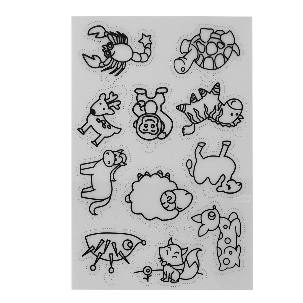Craft And Art Difference - 8 PCS 귀여운 동물 열 수축