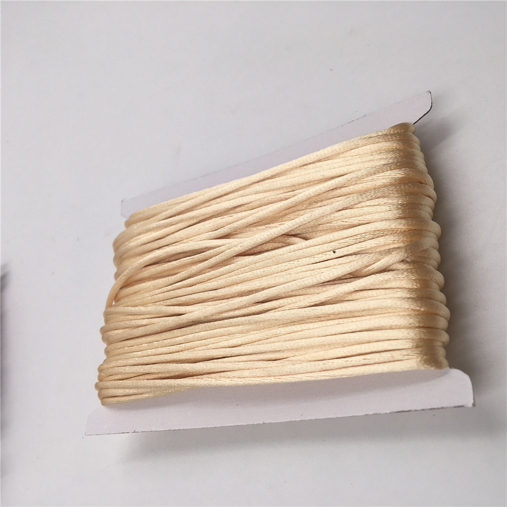 Macrame Cord Cotton - 2mm 카키색 새틴 코드 실 마크라메