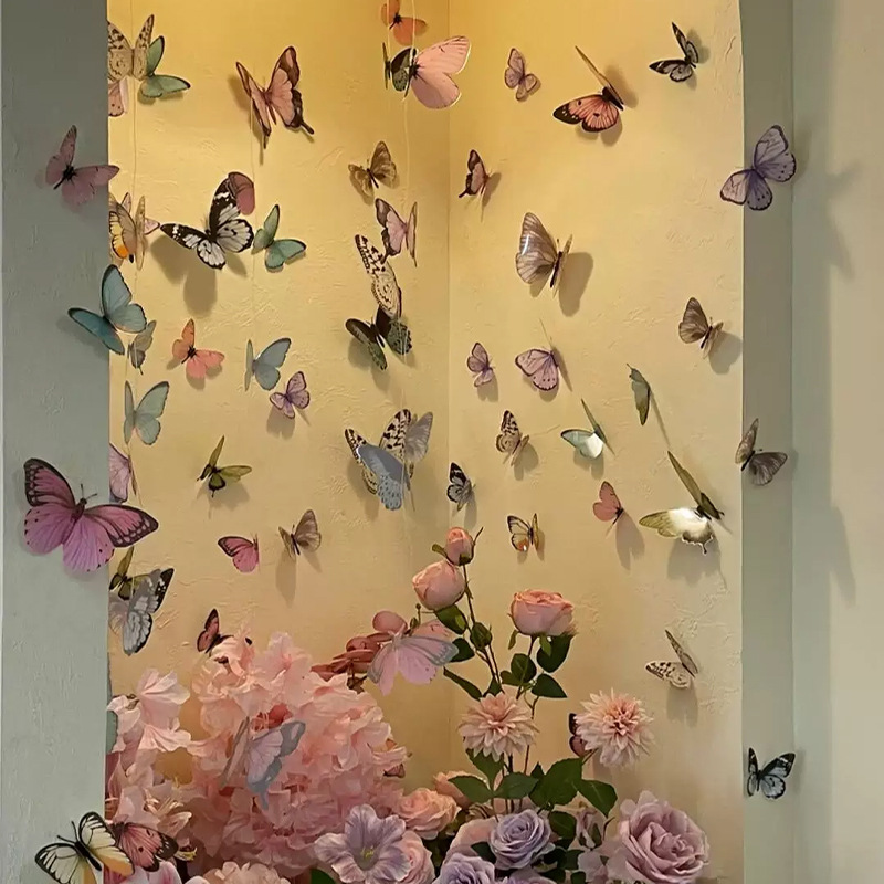 Art Craft Event - 12개 3D 나비 벽 스티커 DIY