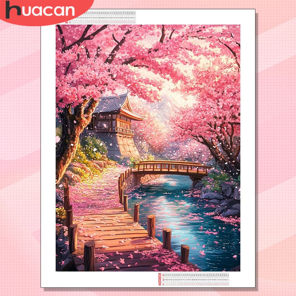Wallpaper Art And Craft - HUACAN 다이아몬드 아트 하우스 풍경 취미