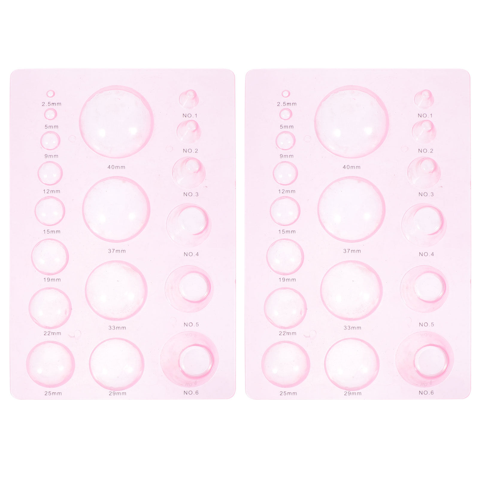 Art Craft Easy With Paper - 2개입 견고한 플라스틱 퀼링 몰드 반구형