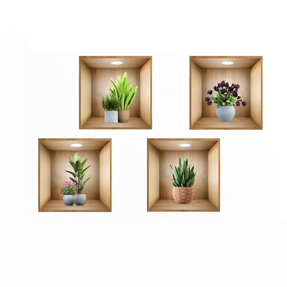Art Craft Easy With Paper - 실내 식물 장식 3D 비닐 아트