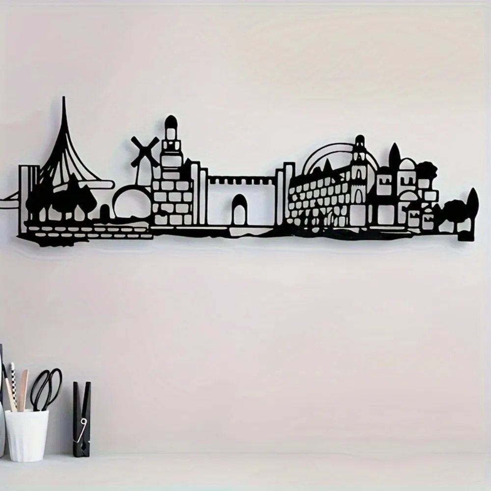 Art & Craft World - CIFBUY 철제 벽 장식 예루살렘 스카이라인