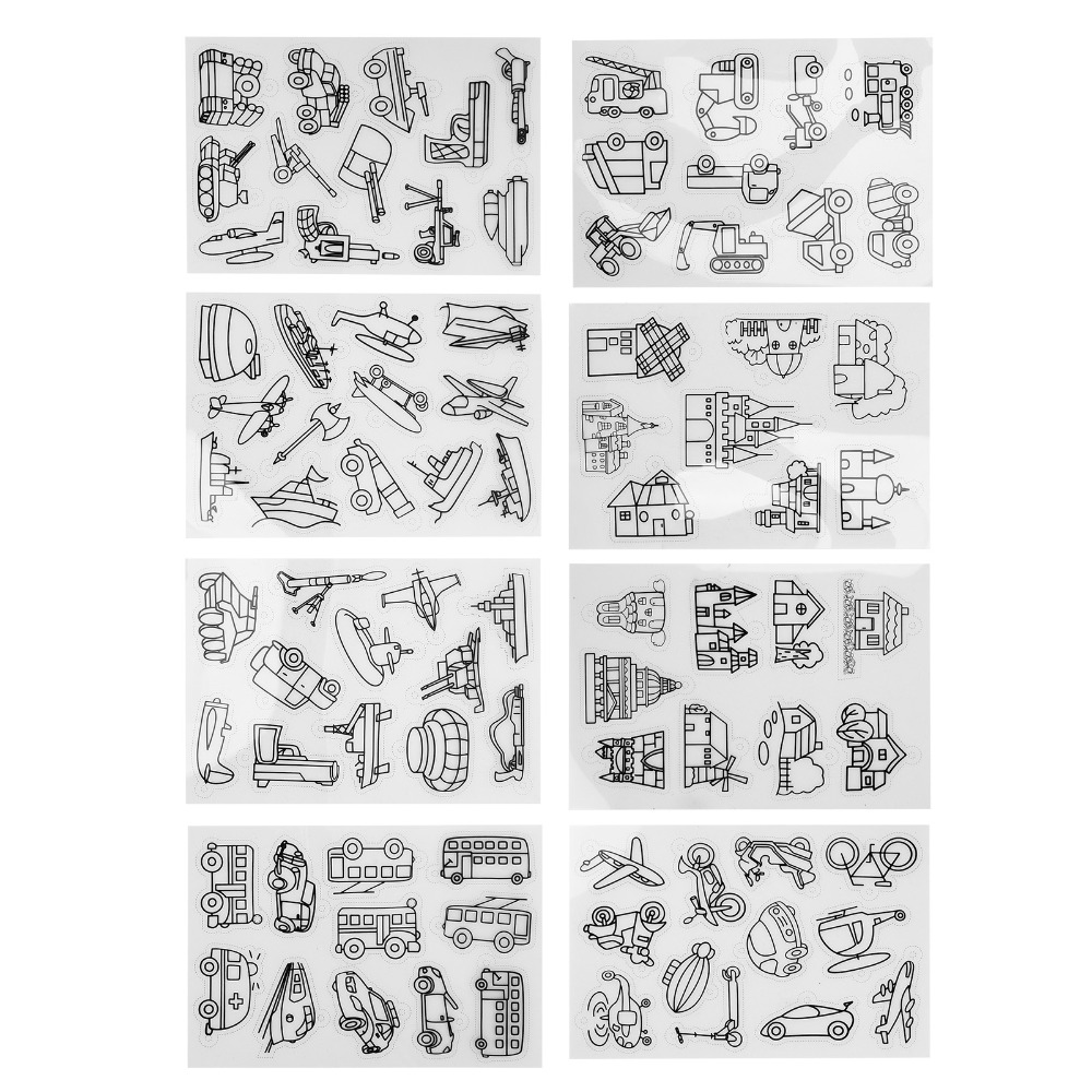 8PCS 반투명 열 수축 시트 색칠 가능 다양한 패턴  - Craft And Art Difference 리뷰 및 가격