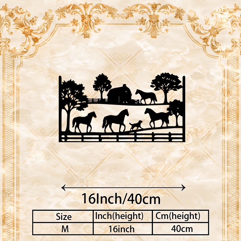 CIFBUY 금속 벽 장식 말 농장 풍경 철제 공예 조 - Art Craft Horse 리뷰 및 가격