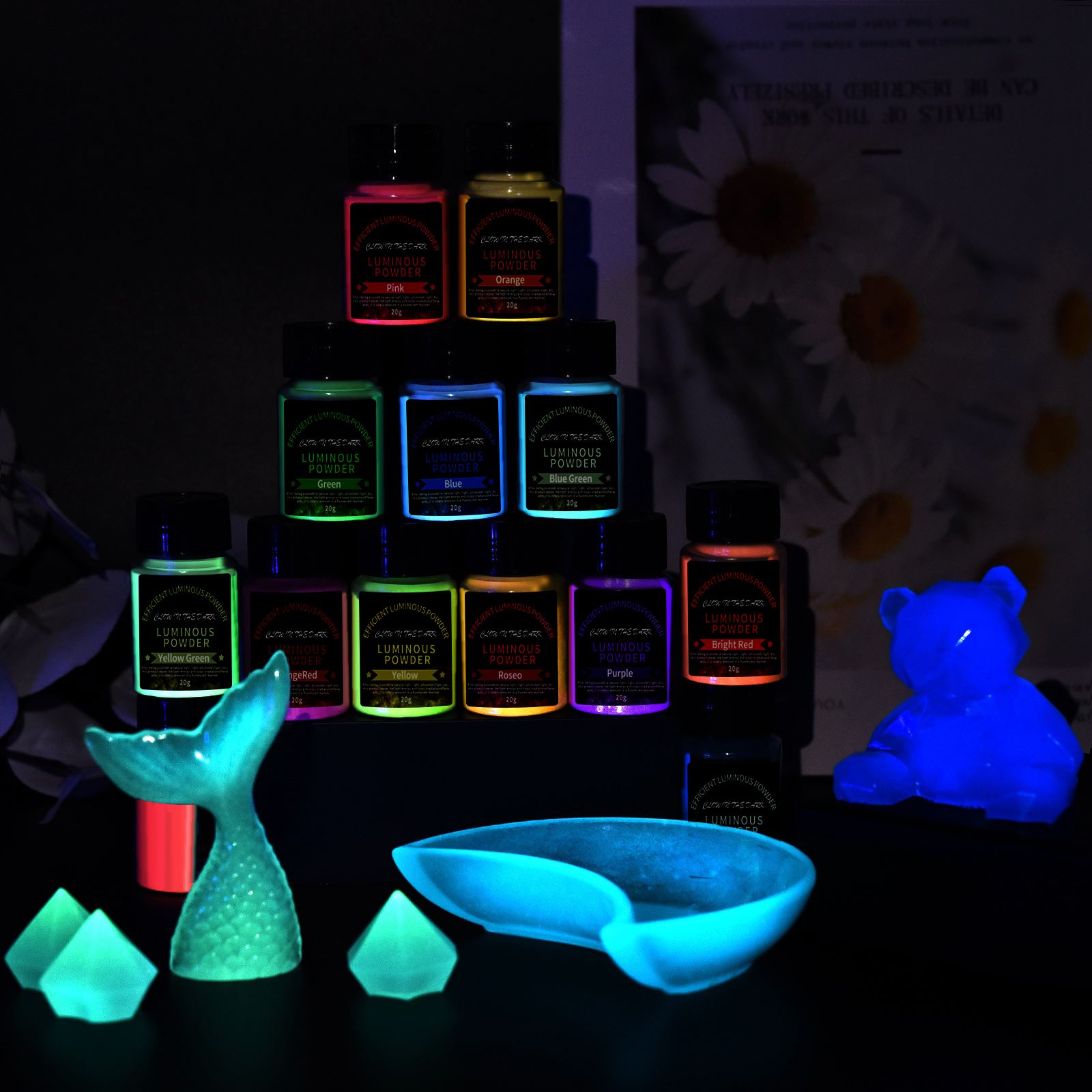 20g 오래 지속되는 밝은 빛나는 파우더 페인트 에폭시 - Resin Pigment Powder 리뷰 및 가격