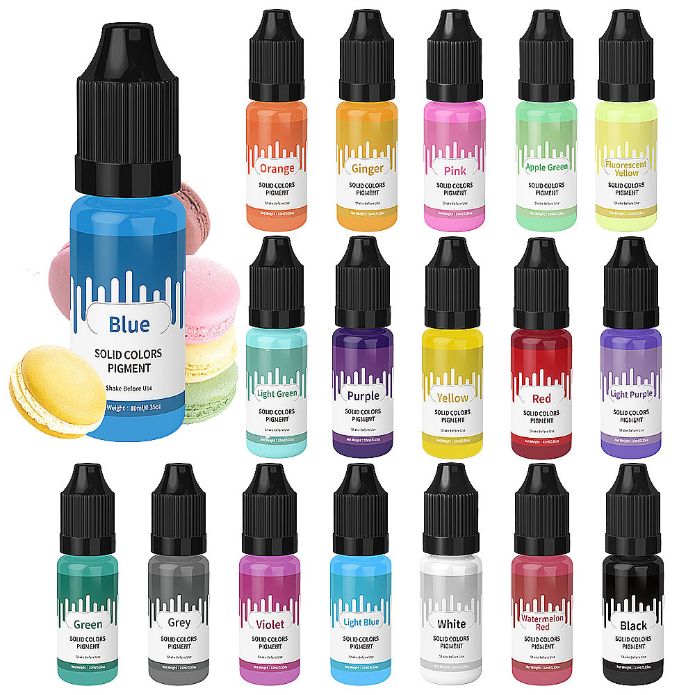 18 색상 10ml 마카롱 솔리드 파스텔 컬러 수지 안 - Resin Pigment Powder 리뷰 및 가격