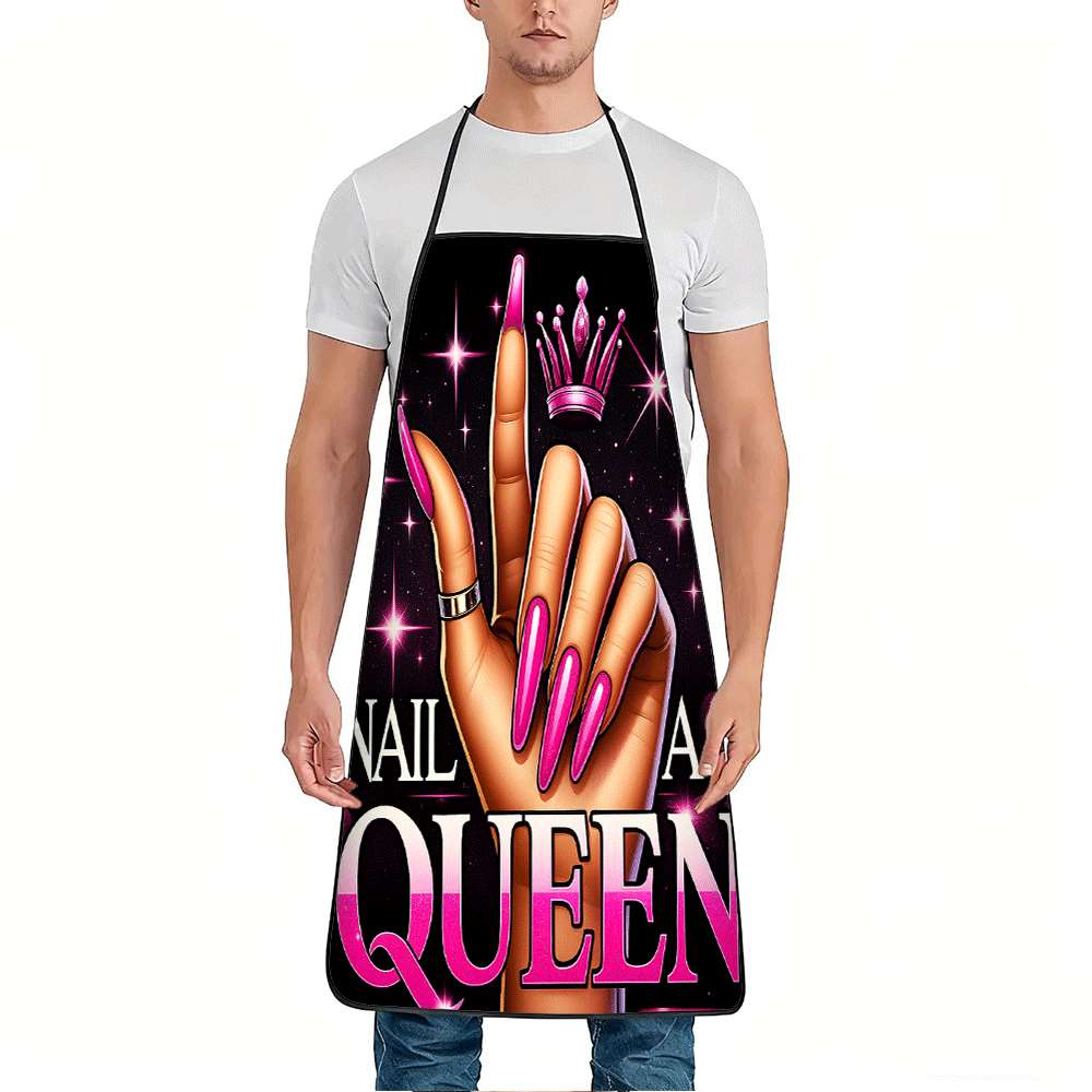 1 트렌디한 네일 아트 테마 앞치마, 밝은 핑크 그라데 - Queen Art Craft 리뷰 및 가격