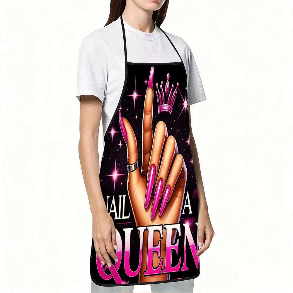 1 트렌디한 네일 아트 테마 앞치마, 밝은 핑크 그라데 - Queen Art Craft 리뷰 및 가격
