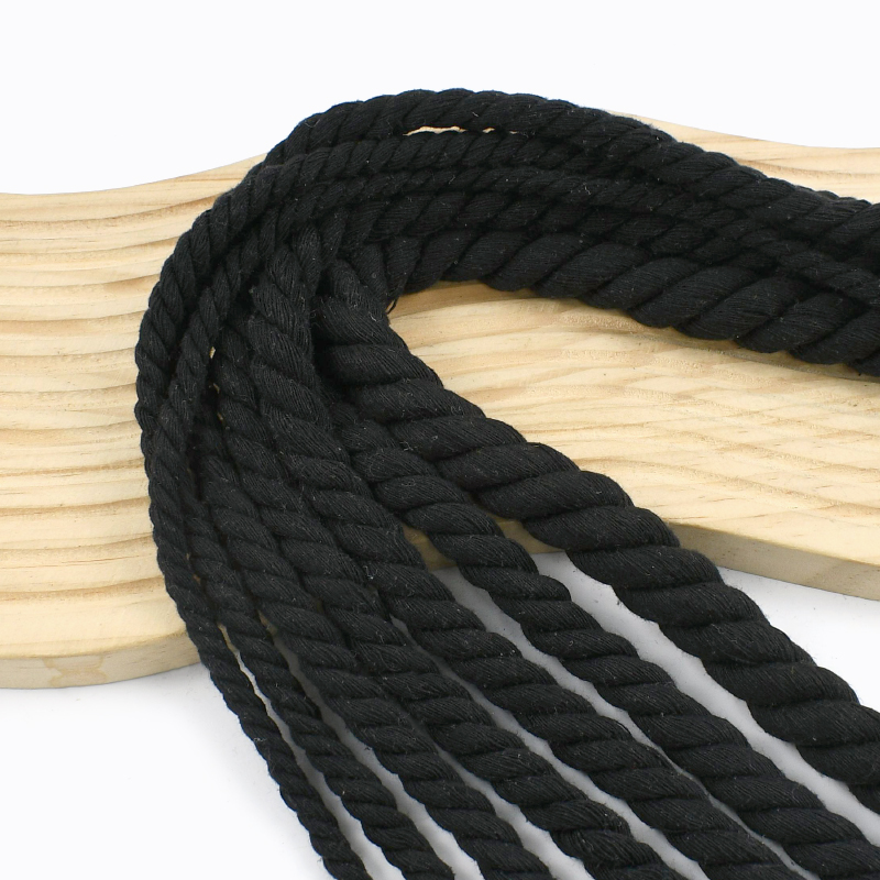 1-5M 5-20mm 블랙 3가닥 꼬임 면끈 가방 끈  - Macrame Cord Cotton 리뷰 및 가격
