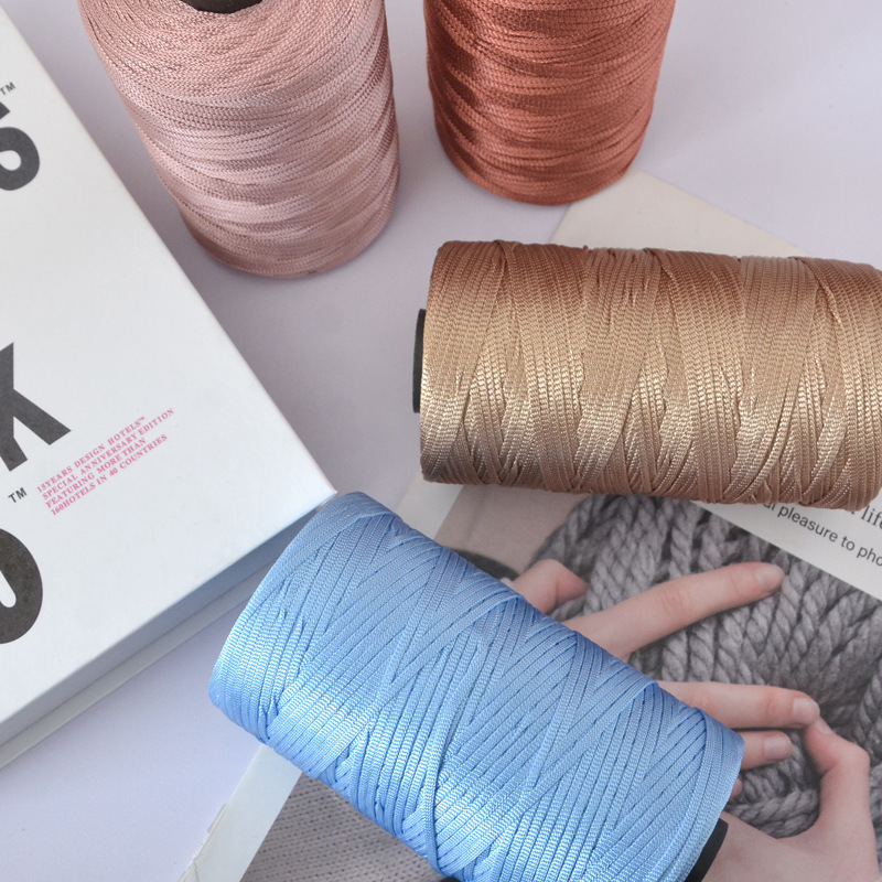 반짝이는 평면 리본 크로셰 얀 폴리에스터 실, 수제 가 - Macrame Cord Cotton 리뷰 및 가격