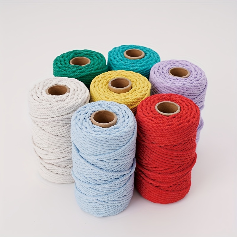 3mm 천연 & 다채로운 코어 스펀 면 로프 50야드  - Macrame Cord Cotton 리뷰 및 가격