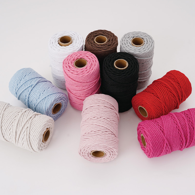 3mm 천연 & 다채로운 코어 스펀 면 로프 50야드  - Macrame Cord Cotton 리뷰 및 가격