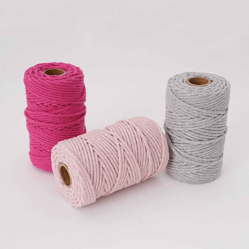 3mm 천연 & 다채로운 코어 스펀 면 로프 50야드  - Macrame Cord Cotton 리뷰 및 가격