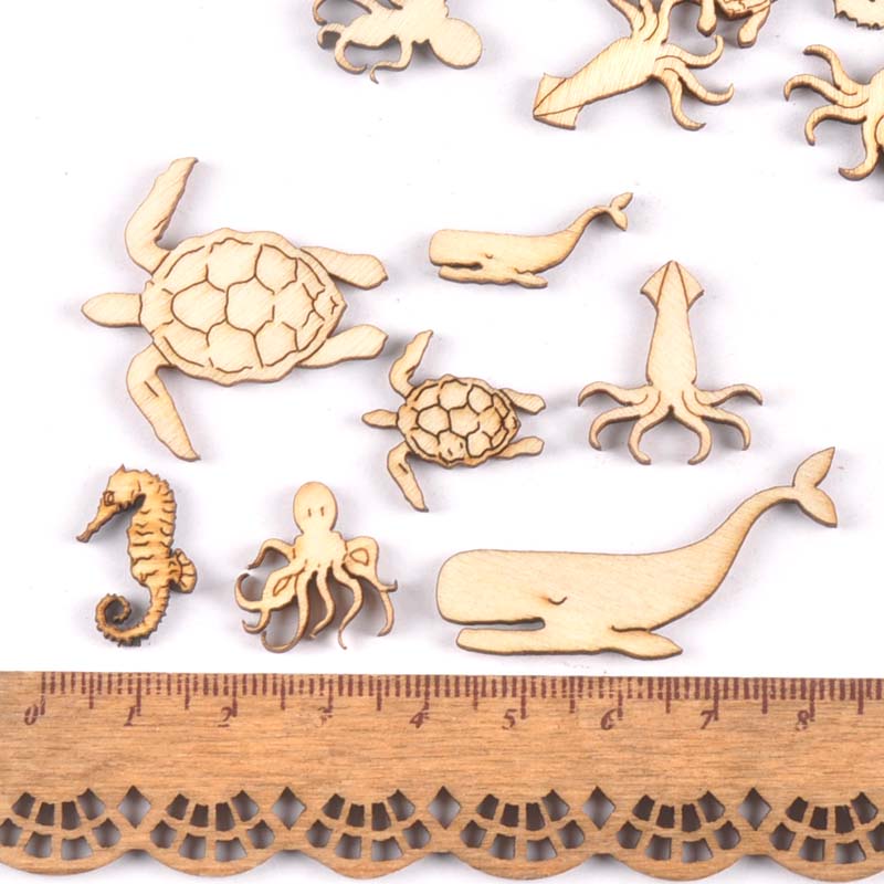 20Pcs 25-40mm 바다 거북/말/고래 나무 DI - Art Craft Horse 리뷰 및 가격