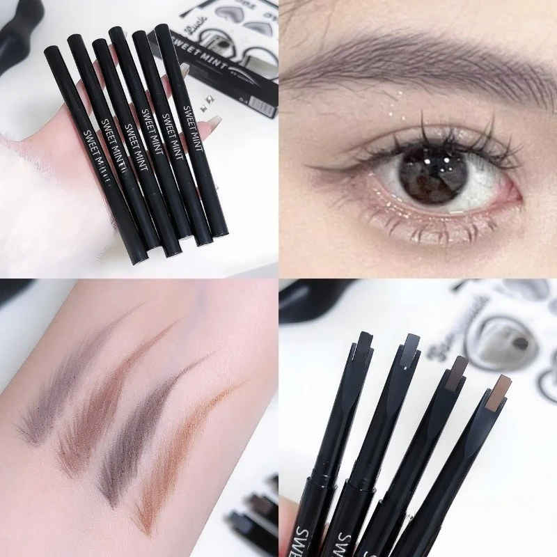 2 in1 눈썹 연필 여성용 전문 화장품 메이크업 4  - Colored Pencil Professional 리뷰 및 가격