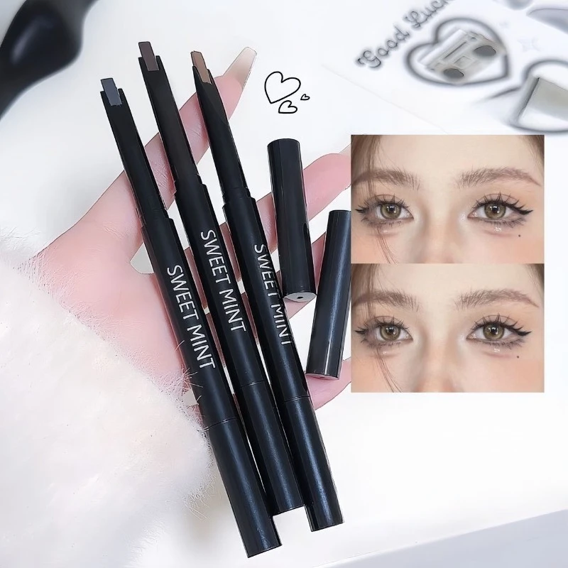 2 in1 눈썹 연필 여성용 전문 화장품 메이크업 4  - Colored Pencil Professional 리뷰 및 가격