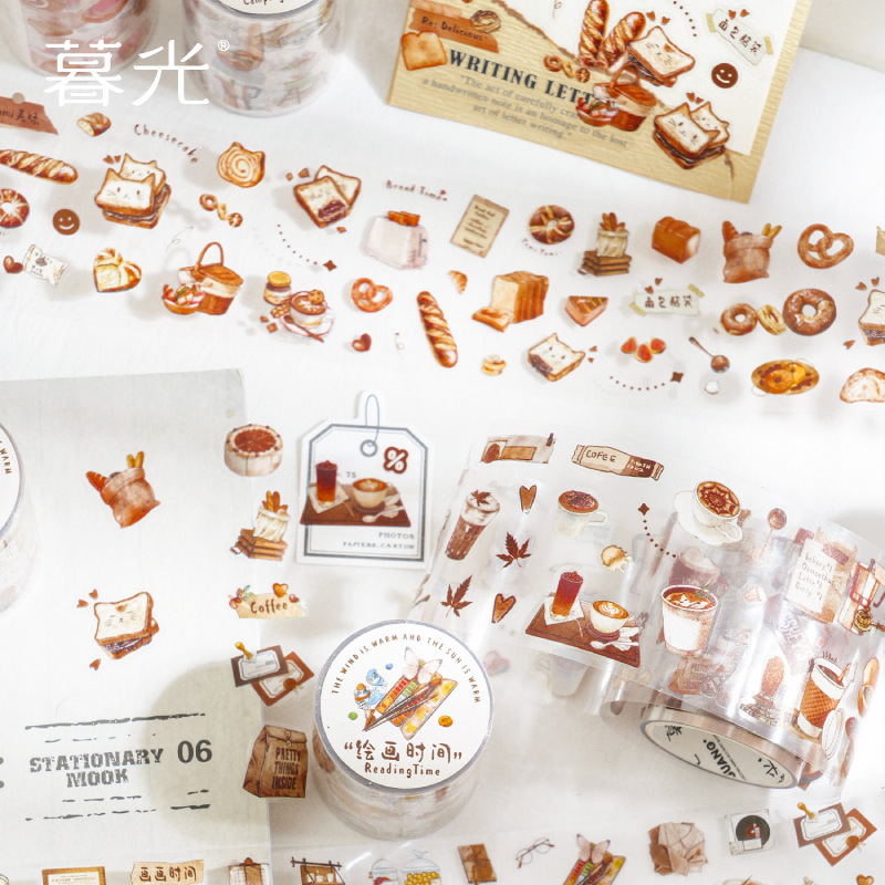 빈티지 가을 베이커리 푸드 PET 다이컷 와시 테이프  - Art Craft Bakery 리뷰 및 가격