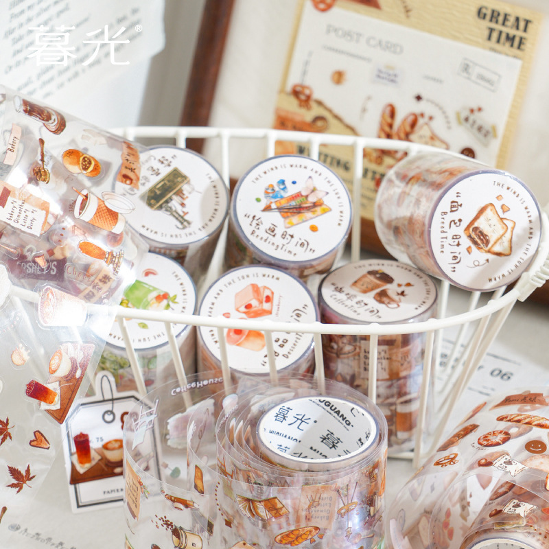 빈티지 가을 베이커리 푸드 PET 다이컷 와시 테이프  - Art Craft Bakery 리뷰 및 가격