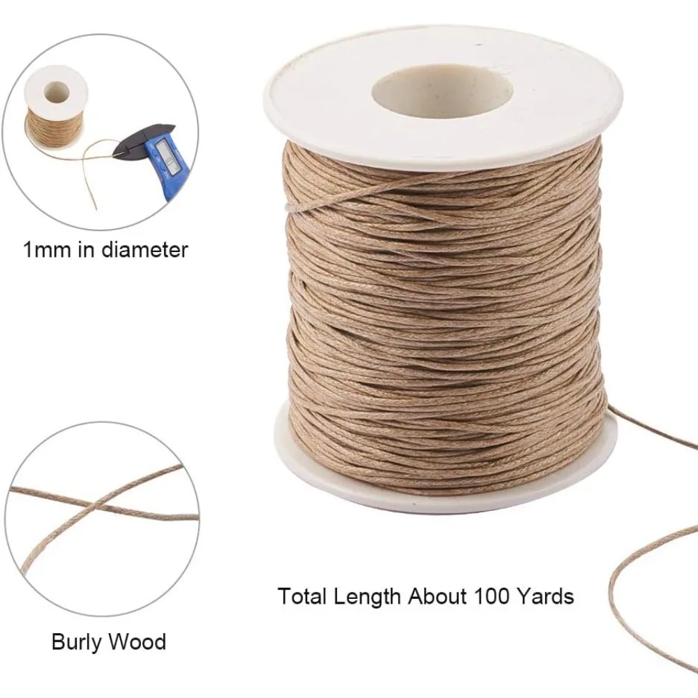 100 야드 왁스 코드 코튼, 왁스 코튼 스레드 1mm - Macrame Cord Cotton 리뷰 및 가격