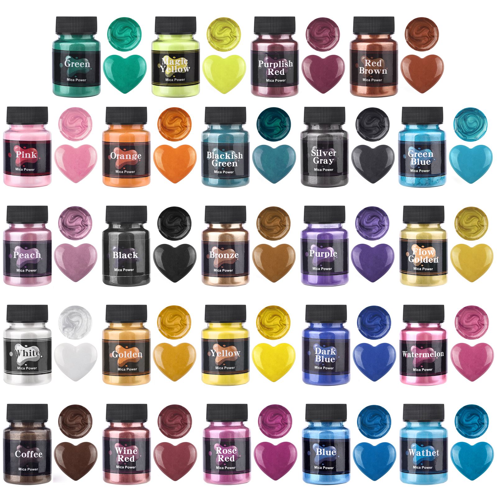 50ml 24 색 수지 진주 분말 안료 필러 양초 착색 - Resin Pigment Powder 리뷰 및 가격