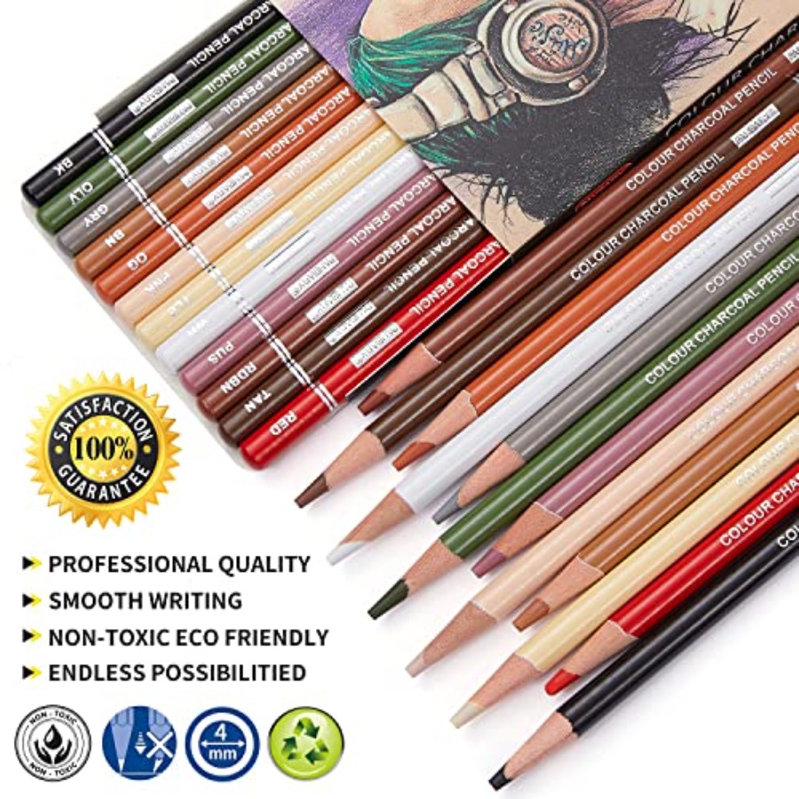 전문가용 컬러 숯펜슬 드로잉 세트, 피부톤 색연필, 스 - Colored Pencil Professional 리뷰 및 가격