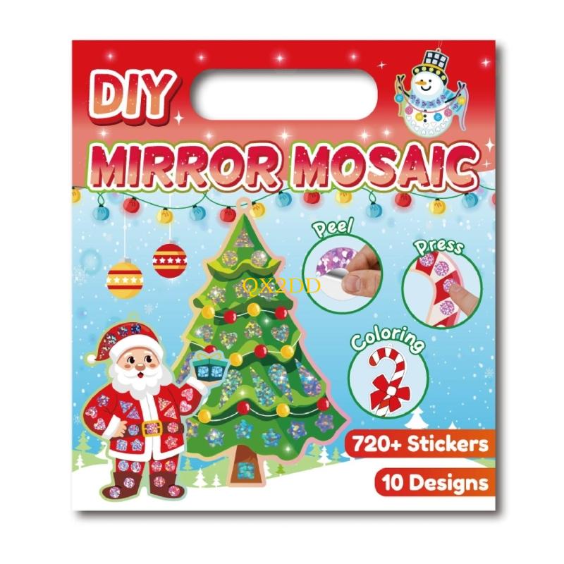 아이들을위한 QX2D 크리스마스 호일 스티커 DIY 공 - Art Craft Mirror 리뷰 및 가격