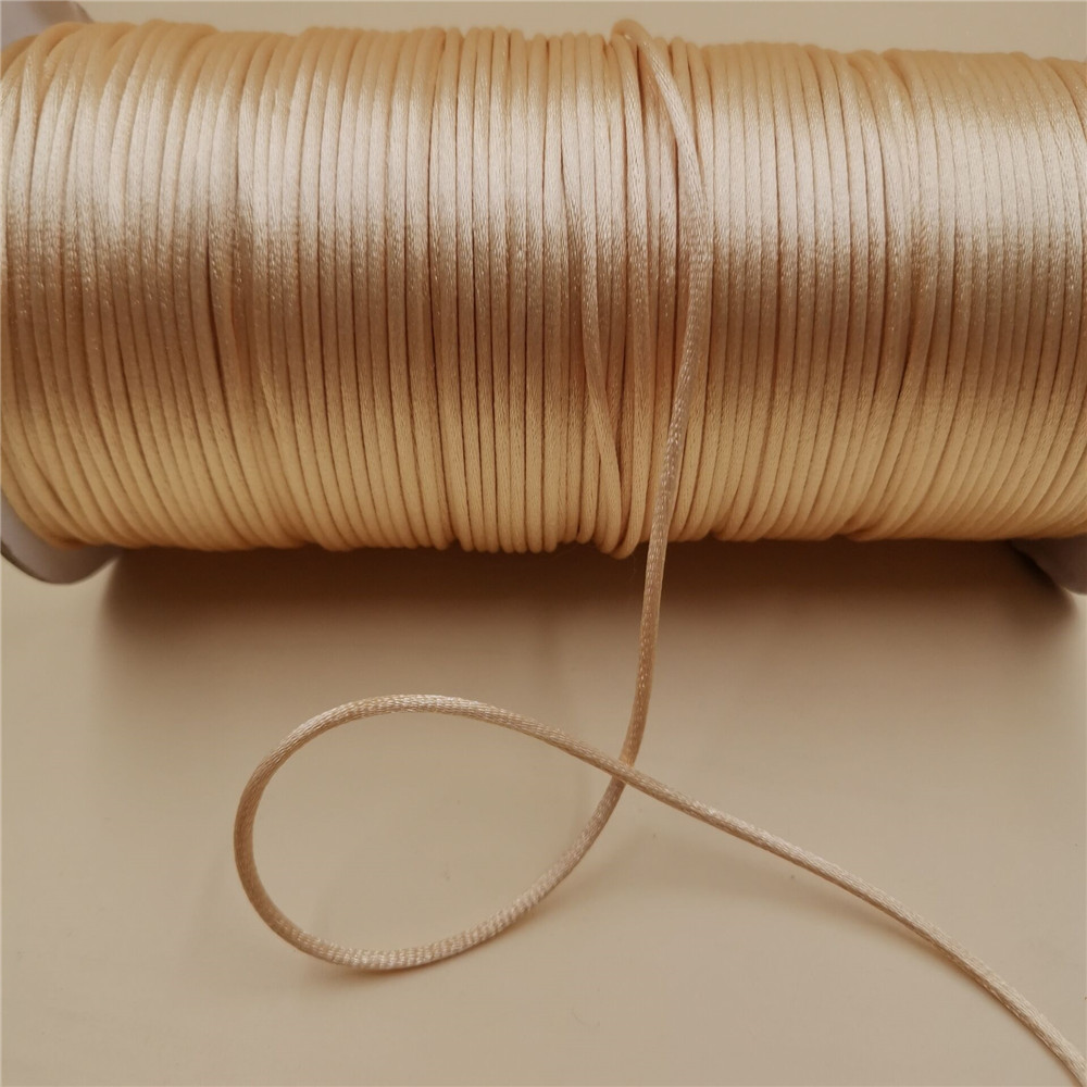 2mm 카키색 새틴 코드 실 마크라메 중국 매듭 끈 팔 - Macrame Cord Cotton 리뷰 및 가격