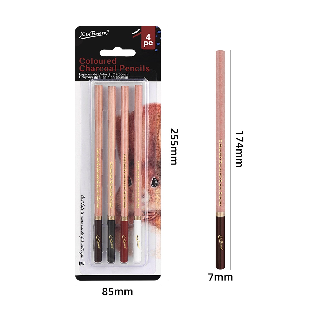 4Pcs 전문 스케치 숯 연필 세트 컬러 소프트 파스텔 - Colored Pencil Professional 리뷰 및 가격
