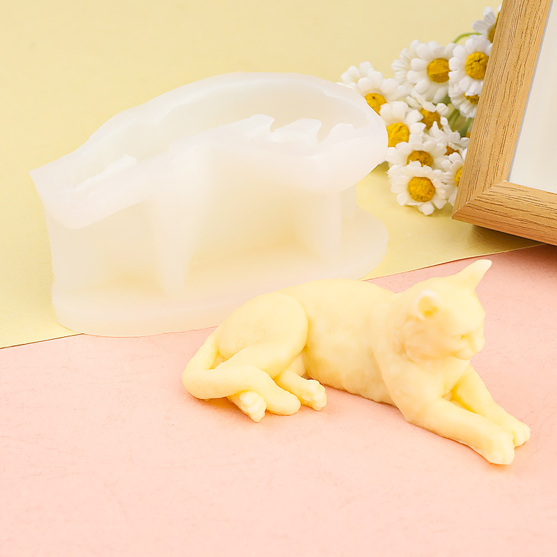 창의적인 누워있는 고양이 실리콘 몰드 DIY 수제 고양 - Art Craft Horse 리뷰 및 가격