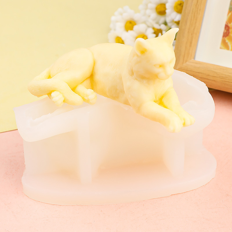 창의적인 누워있는 고양이 실리콘 몰드 DIY 수제 고양 - Art Craft Horse 리뷰 및 가격