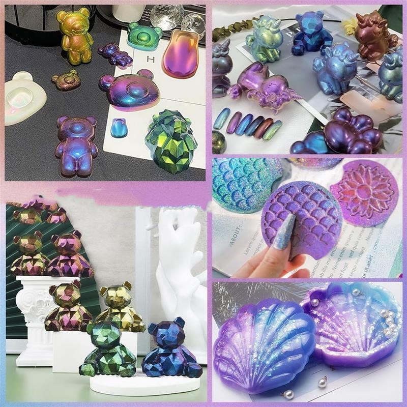 미러 카멜레온 송진 안료 글리터 매직 변색 진주 파우더 - Resin Pigment Powder 리뷰 및 가격