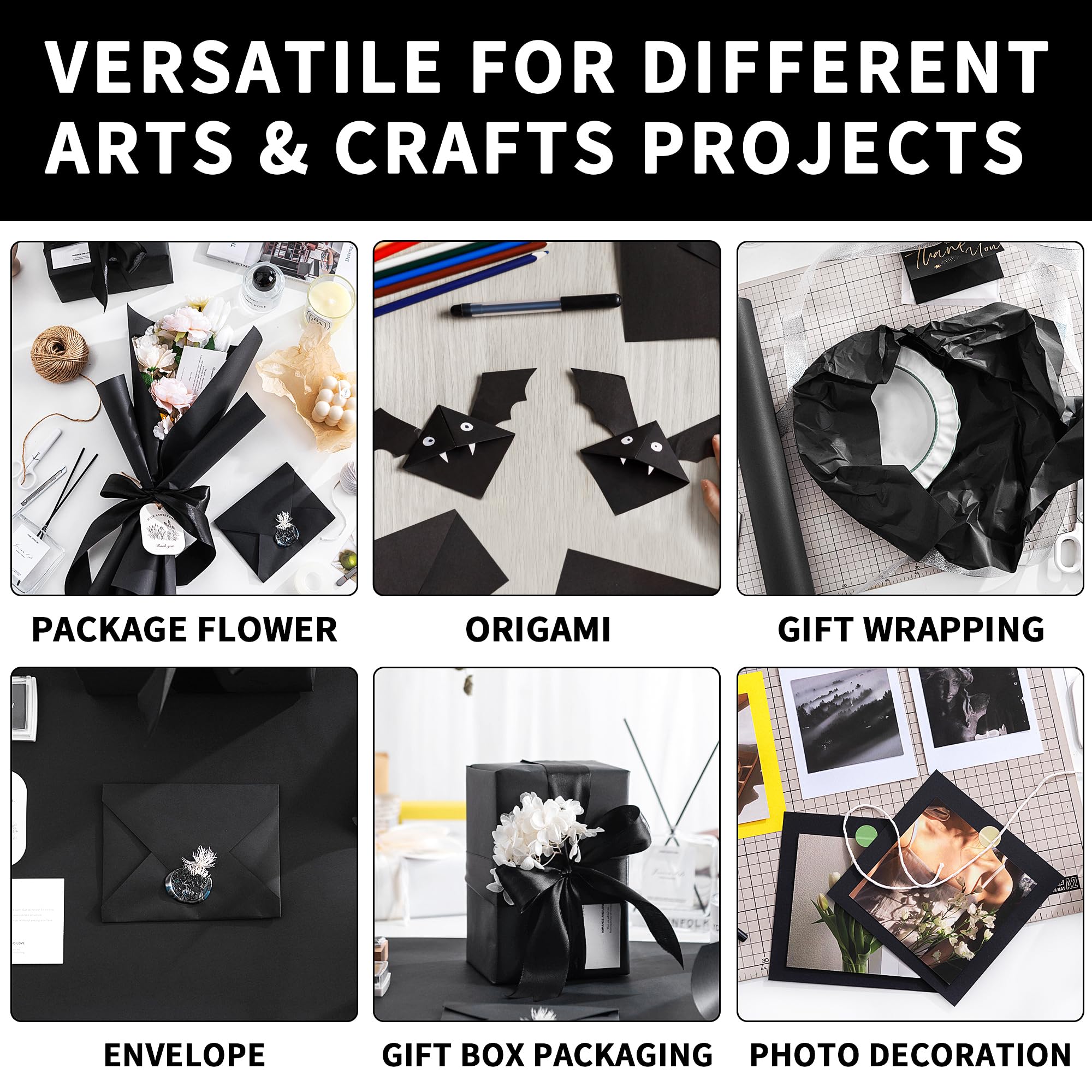 크래프트 종이 검은 포장지 종이 DIY 공예/드로잉/선 - Wallpaper Art And Craft 리뷰 및 가격