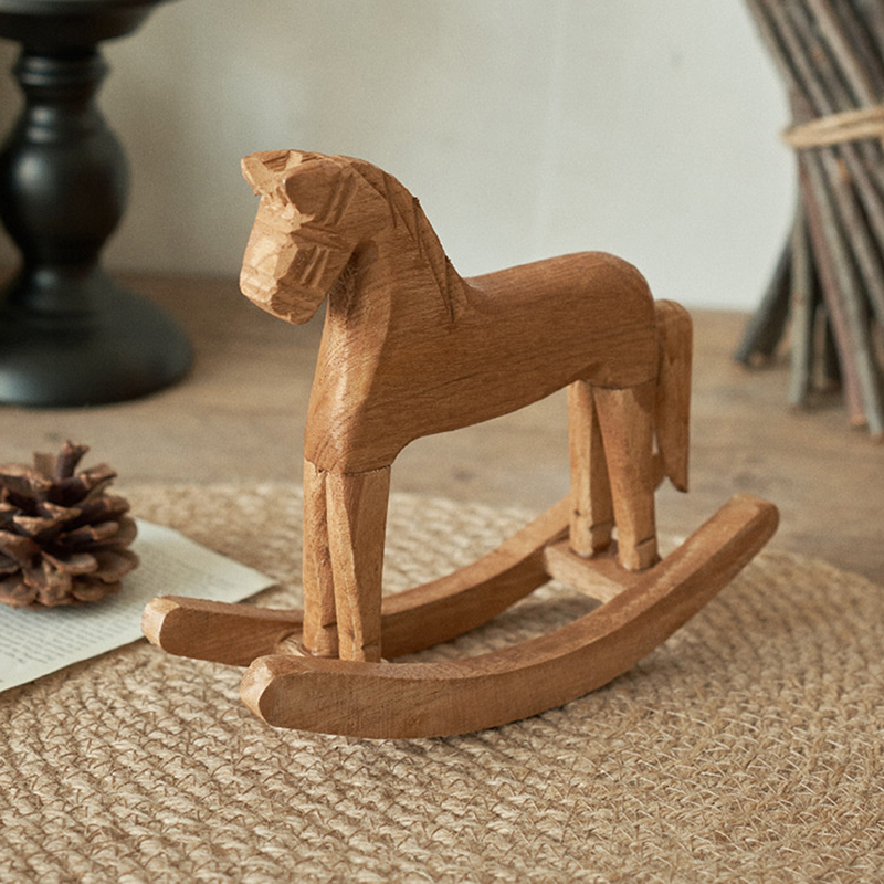 1Pcs 나무 공예품 흔들 목마 동상 밸런스 아트 인형 - Art Craft Horse 리뷰 및 가격