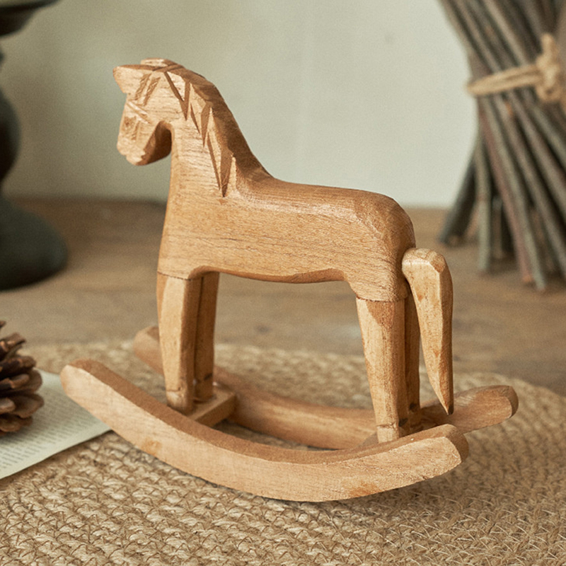 1Pcs 나무 공예품 흔들 목마 동상 밸런스 아트 인형 - Art Craft Horse 리뷰 및 가격