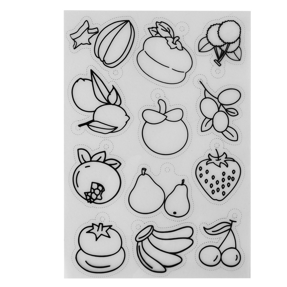 8pcs 과일 야채 패턴 열 수축 시트 색칠 가능한 시 - Craft And Art Difference 리뷰 및 가격