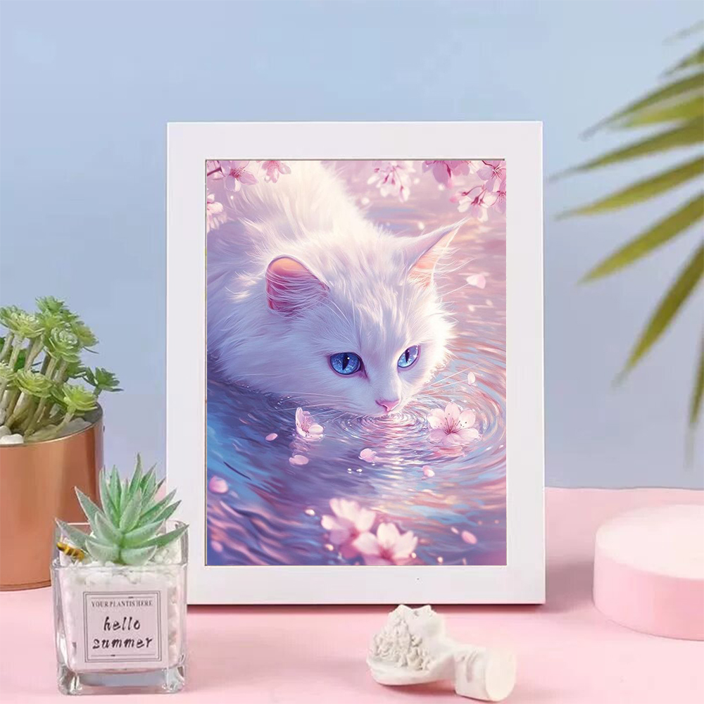 5D 다이아몬드 페인팅 고양이 애호가 선물 DIY 풀드 - Wallpaper Art And Craft 리뷰 및 가격