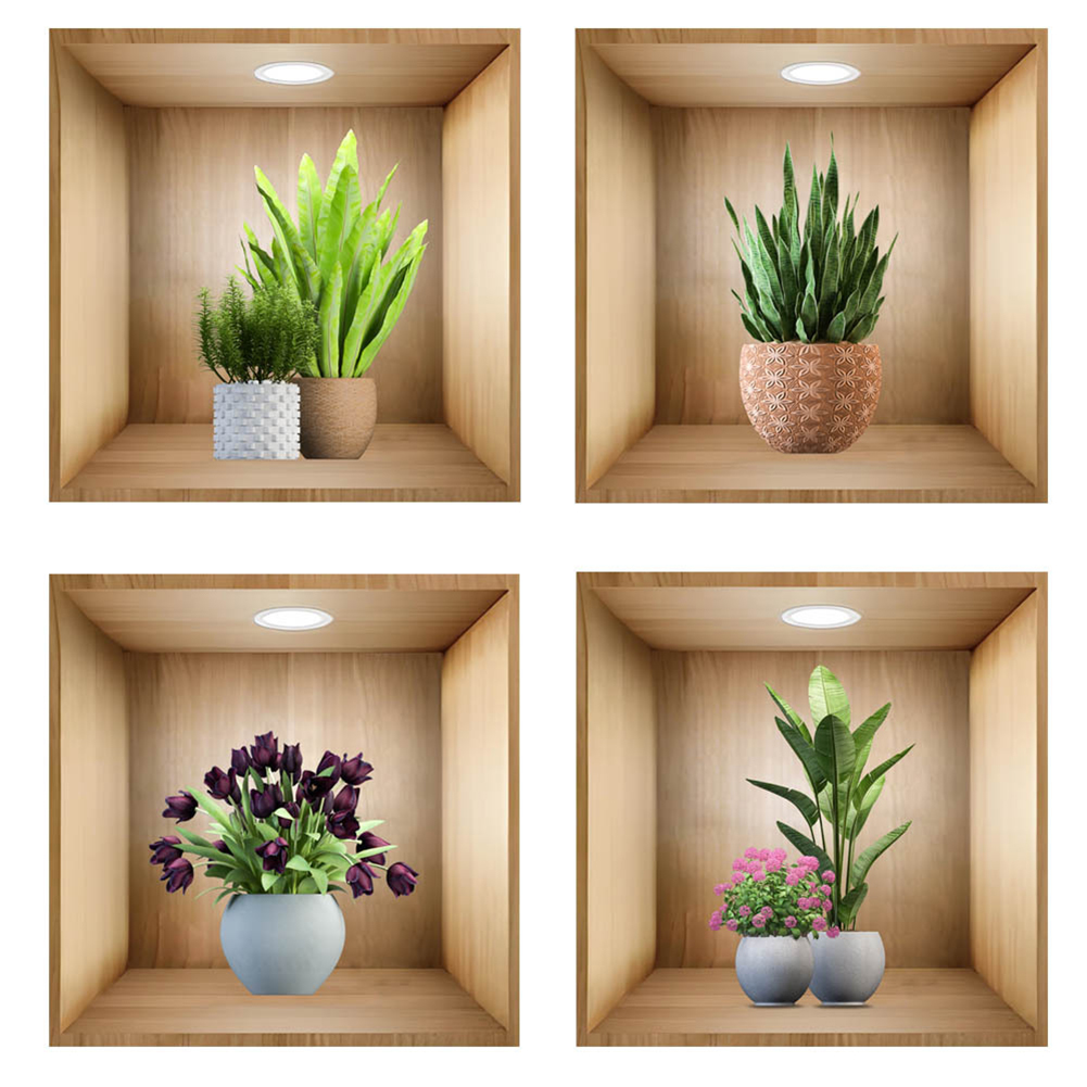 실내 식물 장식 3D 비닐 아트 침실 장식 3D 화분  - Art Craft Easy With Paper 리뷰 및 가격