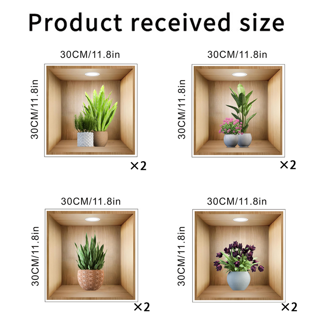 실내 식물 장식 3D 비닐 아트 침실 장식 3D 화분  - Art Craft Easy With Paper 리뷰 및 가격