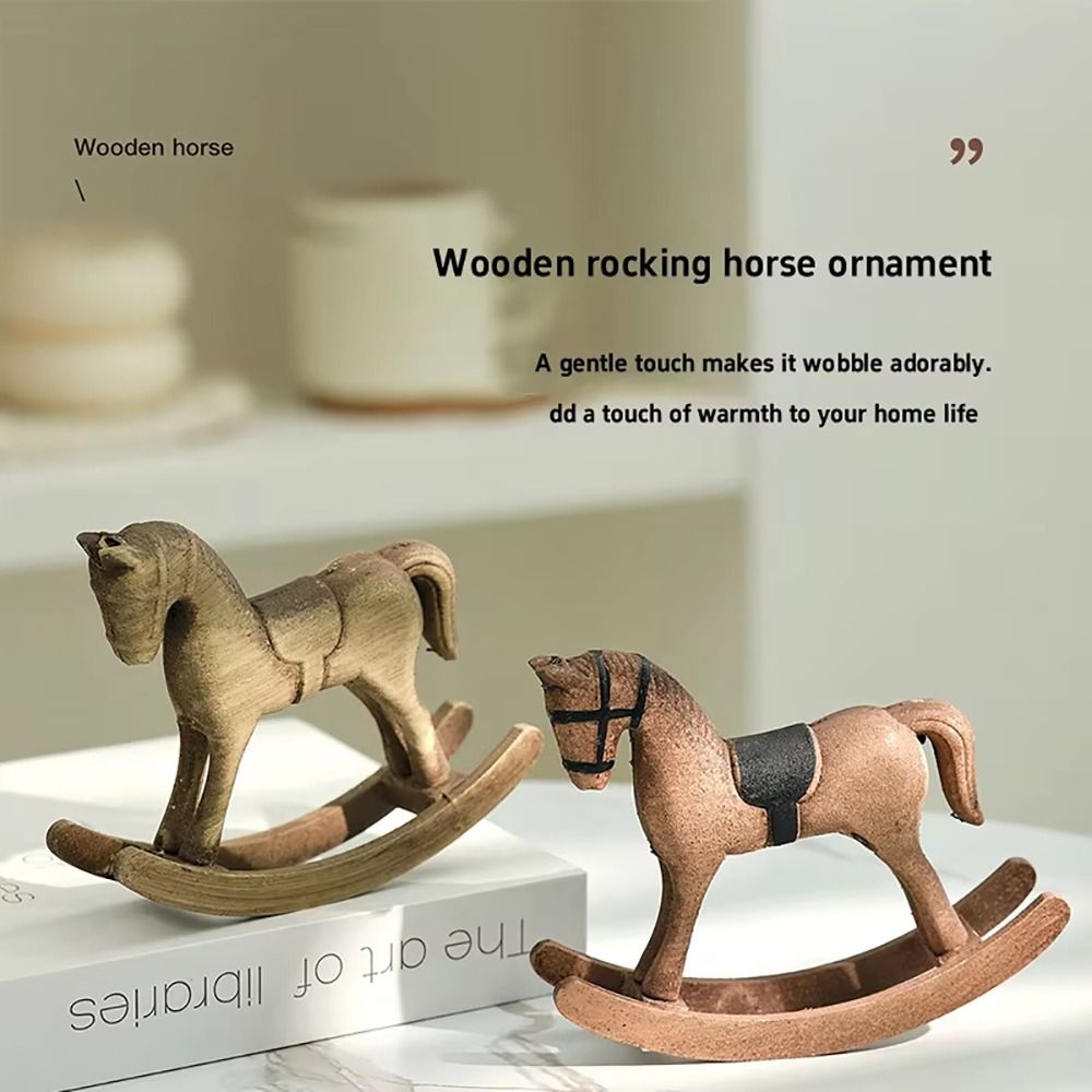 나무로 만든 흔들 목마 북유럽풍 레트로 수공예 밸런스  - Art Craft Horse 리뷰 및 가격