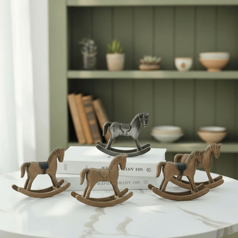 나무로 만든 흔들 목마 북유럽풍 레트로 수공예 밸런스  - Art Craft Horse 리뷰 및 가격